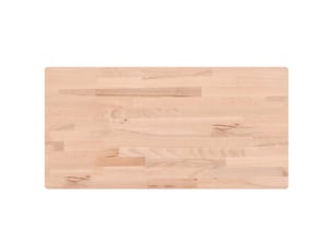 Comptoir de salle de bain, plan de travail 100x50x1,5 cm bois massif de hêtre cf65698