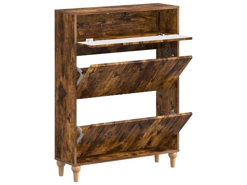  Meuble à chaussure, cabinet à chaussures alkmaar 78x24x103 cm bois d'ingénierie shl1118  - Conforama C