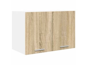Meuble de rangement cuisine, armoire suspendue chêne sonoma et blanc 60x31x40cm