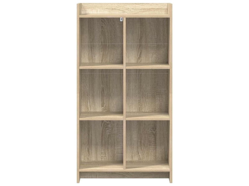  Bibliothèque, meuble de rangement salon chêne sonoma 59 x 30 x 111 cm bois d'ingénierie  - Conforama D