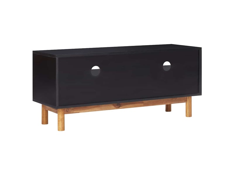  Meuble tv - banc tv - meuble de rangement 100x35x45 cm bois d'acacia massif et mdf  - Conforama D