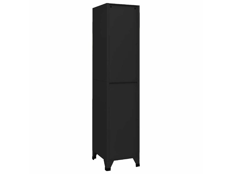  Armoire à casier, rangement de bureau noir 38x45x180 cm acier shl5250  - Conforama C