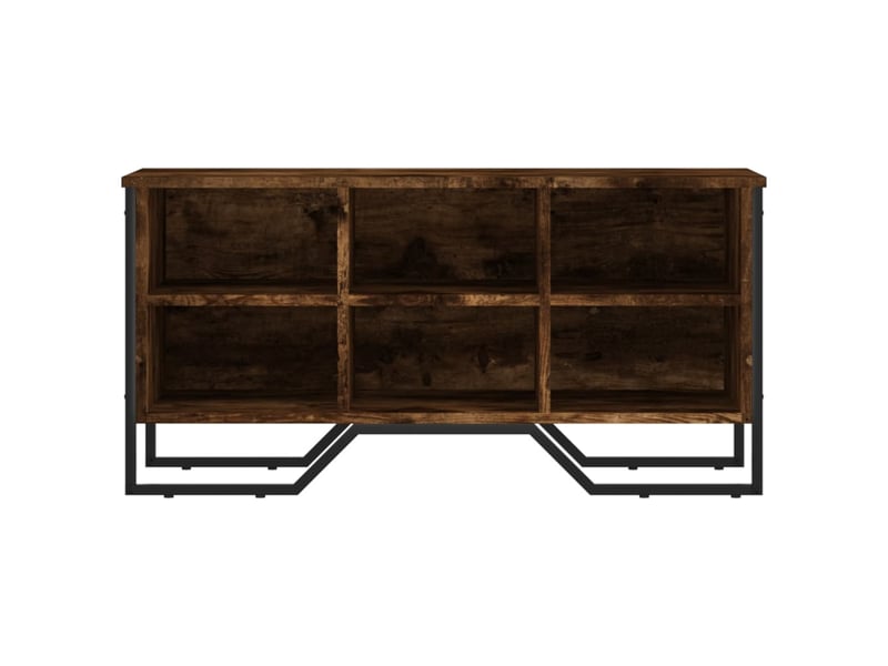  Meuble à chaussure | armoire à chaussures chêne fumé 90x38x45,5 cm bois d'ingénierie  - Conforama D