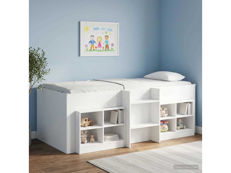  Armoire de lit 2 pièces blanc 66x33x48 cm bois d'ingénierie  - Conforama B