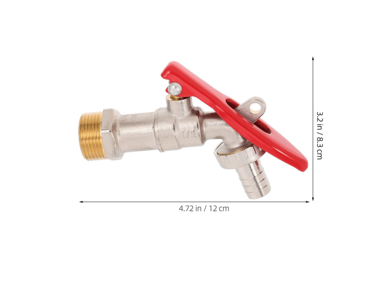  Robinet de jardin verrouillable en laiton 34 à haut débit, résistant au gel système de verrouillage sécurisé pour arrosage extérieur  - Conforama D