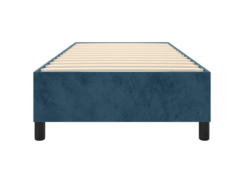  Lit simple- lit adulte -  cadre de lit à lattes bleu foncé 100x200 cm velours  - Conforama D