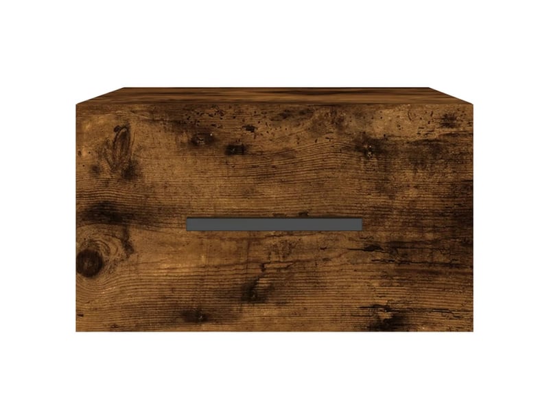 Table de chevet chanmbre, table d'appoint murale chêne fumé 35x35x20 cm shl7019  - Conforama E