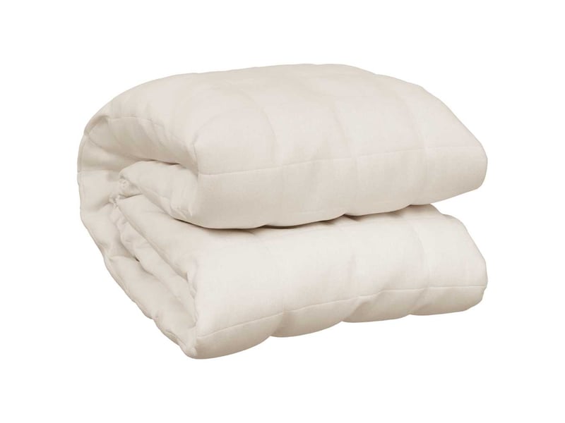  Couverture lestée adulte crème clair 220x260 cm 15 kg tissu shl75897  - Conforama A