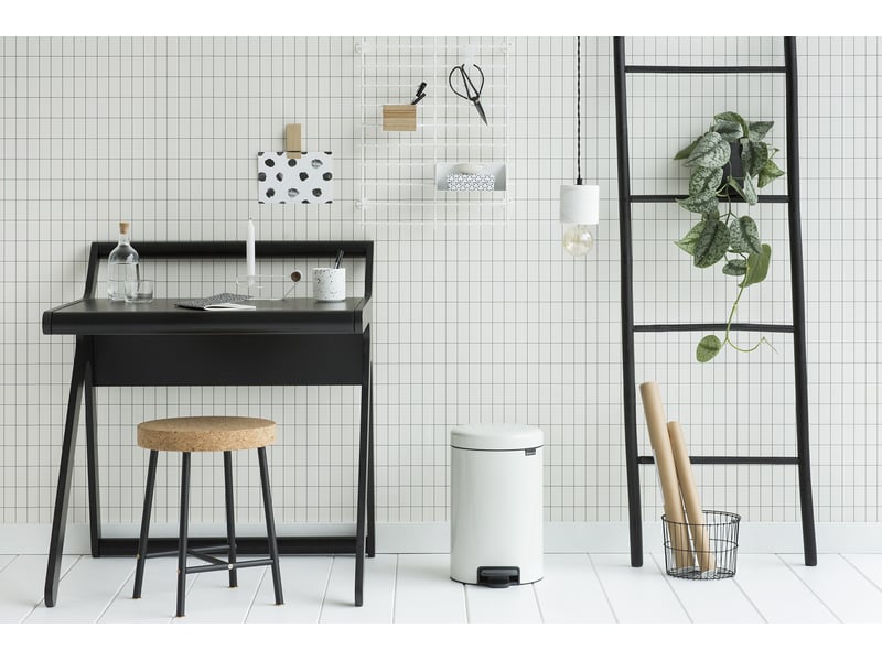 Poubelle cuisine 12 L NEW ICON coloris blanc - Conforama B