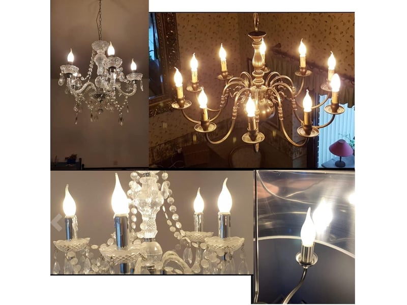 12 ampoules e14 flamme 4w 2700k 400lm bougie  - Conforama E