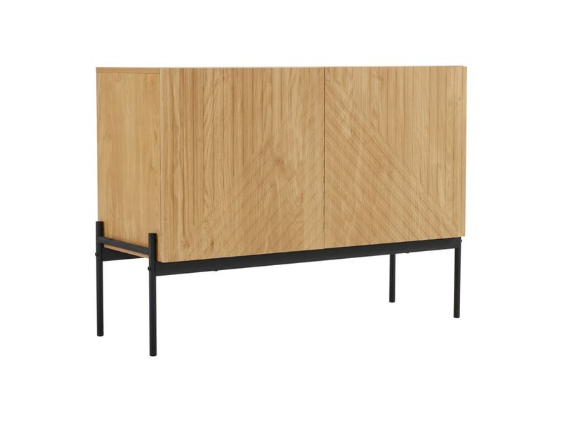 Buffet à 2 portes, 75 x 100 x 40 cm, meuble de rangement, armoire, marron - Conforama A