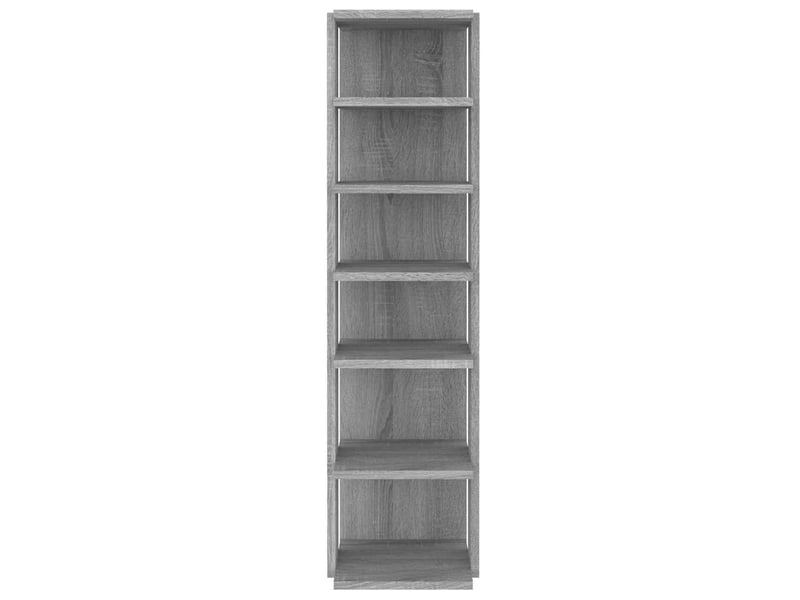  Meuble à chaussures, étagère à chaussures sonoma gris 27,5x27x102 cm bois ingénierie  - Conforama C