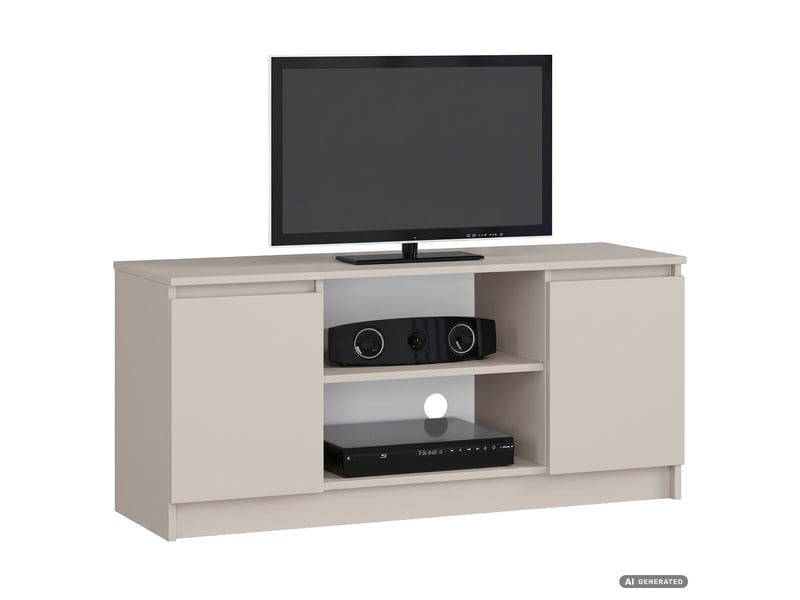  Meuble tv cachemire 120 cm 2 portes 2 étagères 120x40x55 cm RTV K120 2D 1P - Conforama A