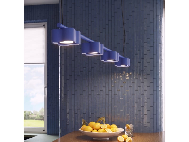  Lustre ovio 4 outremer gx53 aluminium moderne 208x122x12cm SL.3363 - Conforama D