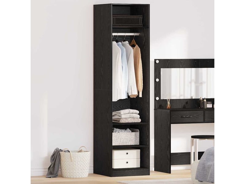  Armoire chambre, armoire de rangement chêne noir 50x50x200 cm bois d'ingénierie shl98044  - Conforama B