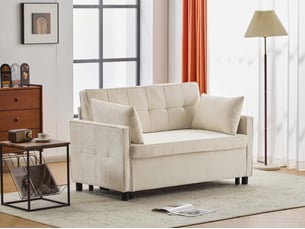 Canapé droit compressé convertible <strong>LEYTN</strong> <strong></strong> 2 places Tissu multicolore