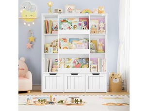 Bibliotheque coloris  blanc  G FORM  - 100 cm x 120.5 cm