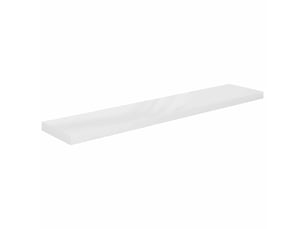 Étagère flottante, étagère murale blanc brillant 120x23,5x3,8 cm mdf cf42286