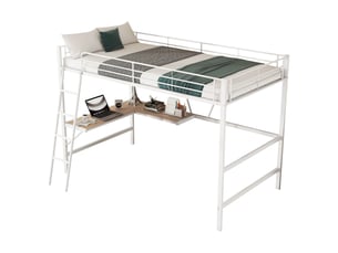Lit simple 90x200 cm <strong></strong>  <strong></strong> coloris blanc