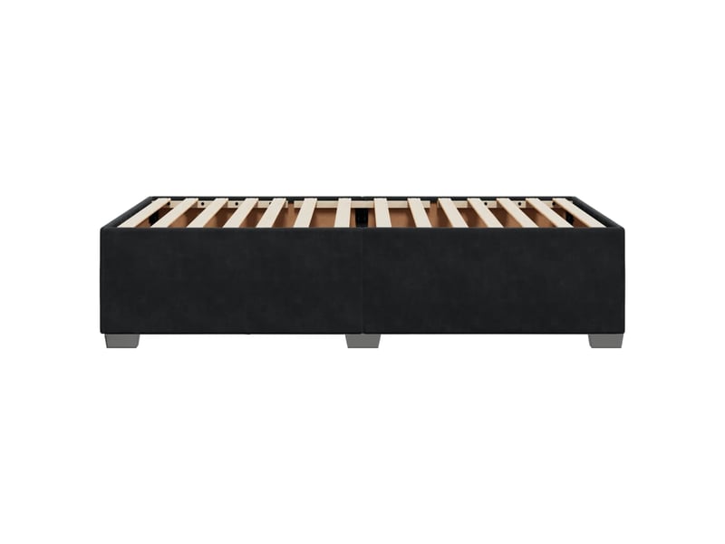  Lit simple- lit adulte -  cadre de lit sans matelas noir 100x200 cm velours  - Conforama D