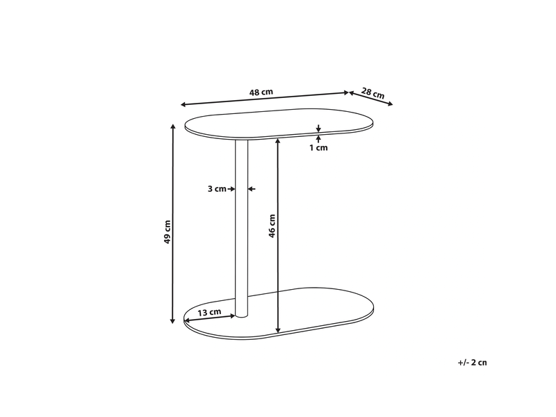  Table d'appoint mille métal noir  - Conforama C