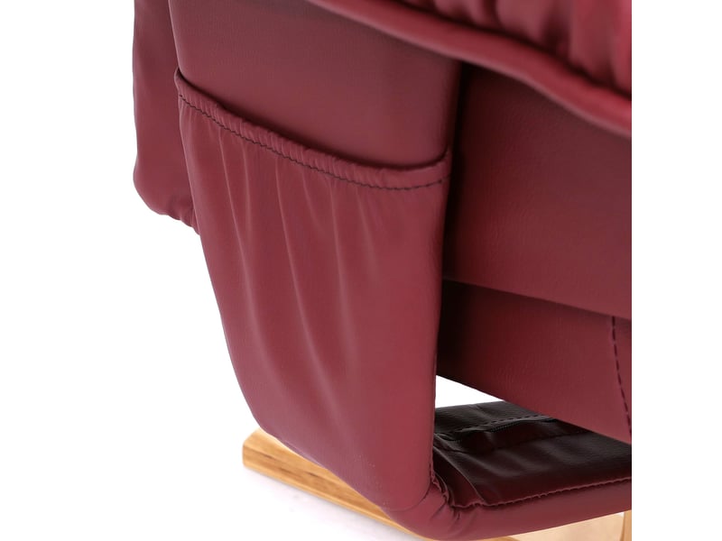  Fauteuil de télé m56, fauteuil de relaxation sans tabouret, similicuir - bordeaux  - Conforama E