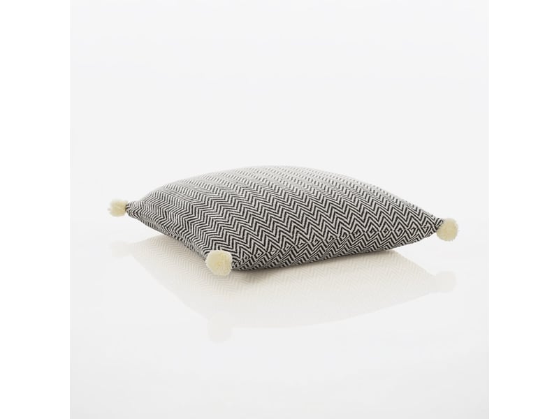  Coussin déco déhoussable 45x45 avec rembourrage cozy-a - gris  - Conforama D