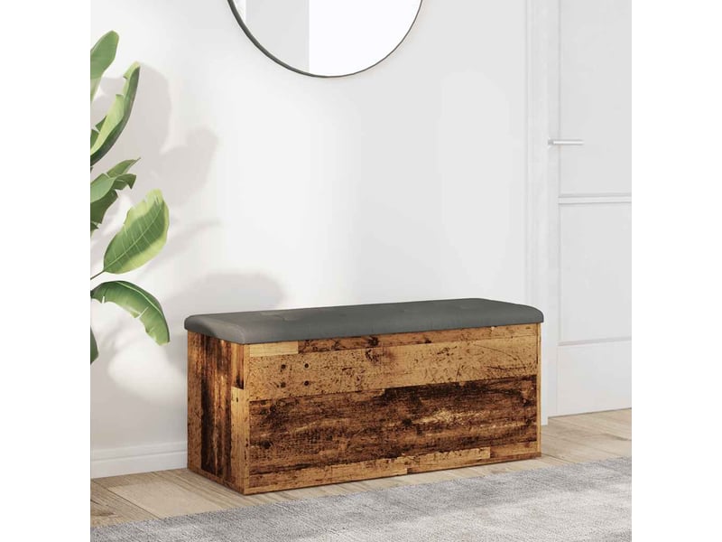  Banc chambre, banc de rangement vieux bois 102x42x45 cm bois d'ingénierie  - Conforama B