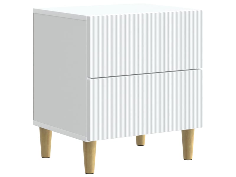  Table de chevet - cabinet de chevet - table de nuit 2 pièces blanc 43 x 34,5 x 48 cm  - Conforama D