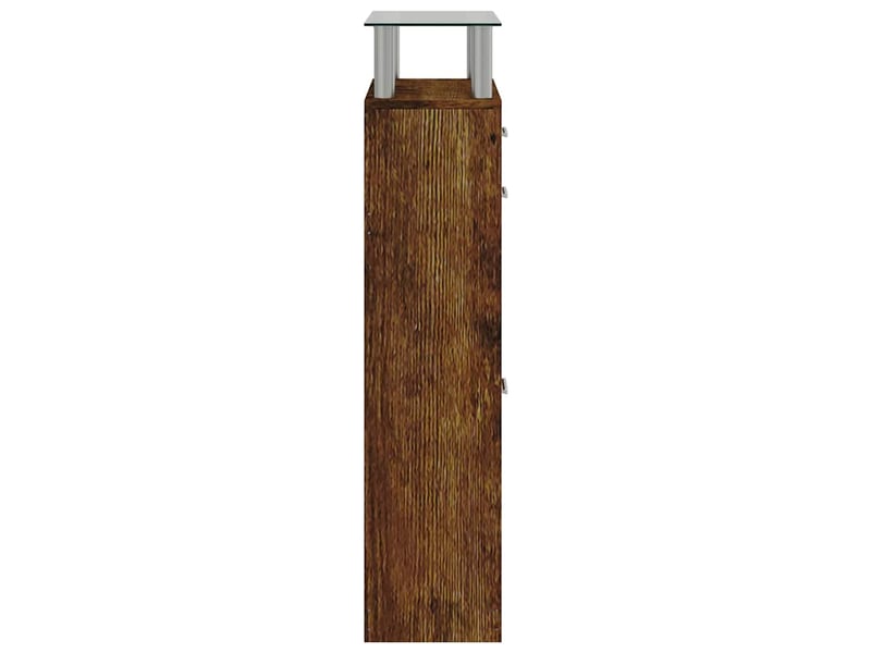  Meuble à chaussure | armoire à chaussures chêne fumé 63x24x104 cm bois d'ingénierie  - Conforama E