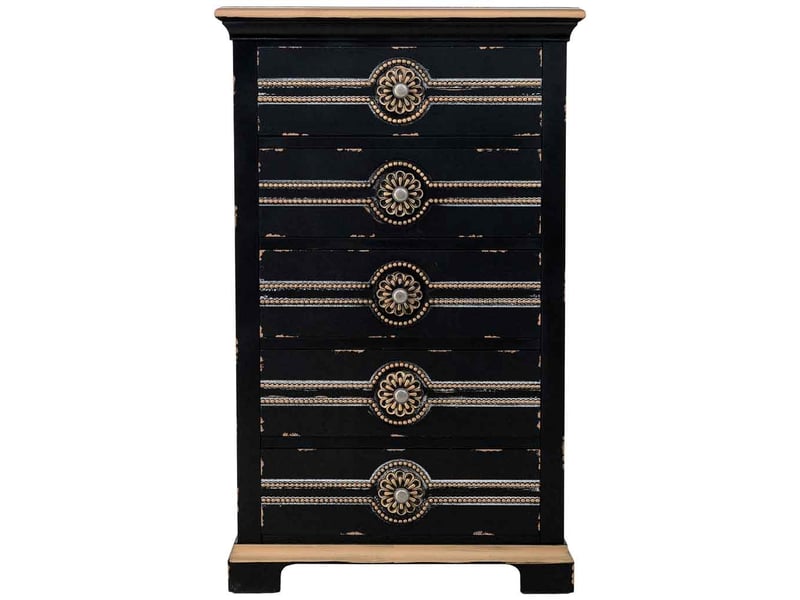  Commode en bois noir 62x40x100,5 cm h  - Conforama B