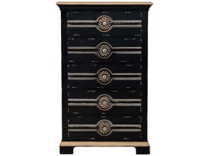 Commode en bois noir 62x40x100,5 cm h