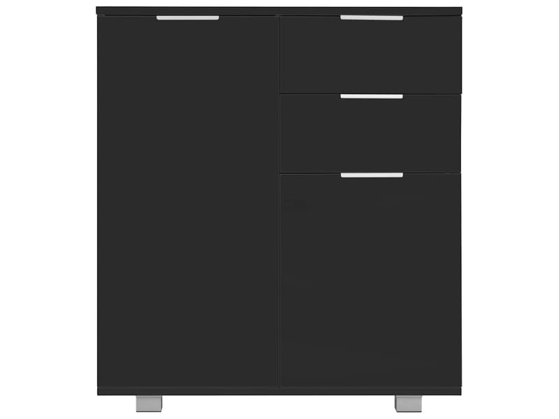  Buffet - bahut - meuble de rangement noir brillant 71x35x80 cm bois d'ingénierie  - Conforama C