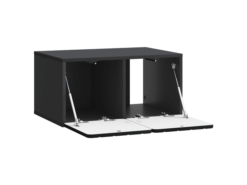  Meuble tv - banc tv - meuble de rangement mural 59,5 x 41 x 30 cm noir bois d'ingénierie  - Conforama E