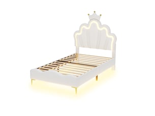 Lit simple 90x200 cm Lonelyo coloris blanc