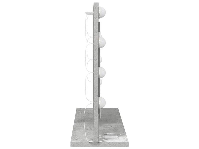Miroir de vanité, miroir de coiffeuse gris béton 60 x 45 x 18 cm rectangulaire cf62775 - Conforama E