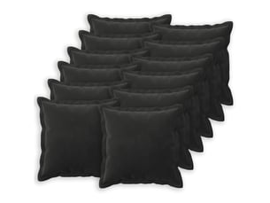 Lot de 12 coussins avec oreiller, coussins décoratifs houten noir fløjl cf50992