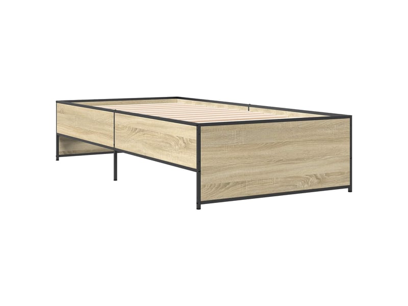  Lit simple- lit adulte -  cadre de lit chêne sonoma 80 x 200 cm bois d'ingénierie  - Conforama B