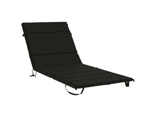 Coussin de transat, coussin pour bain de soleil gemert 100 % polyester noir 200 x 80 x 3 cm cf56179