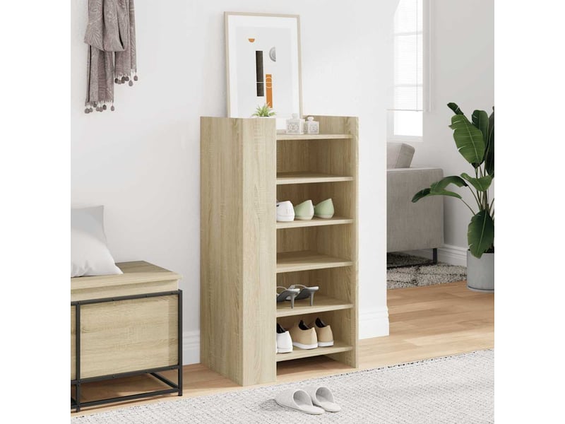  Meuble à chaussure, armoire à chaussures chêne sonoma 52x37,5x100 cm  - Conforama C