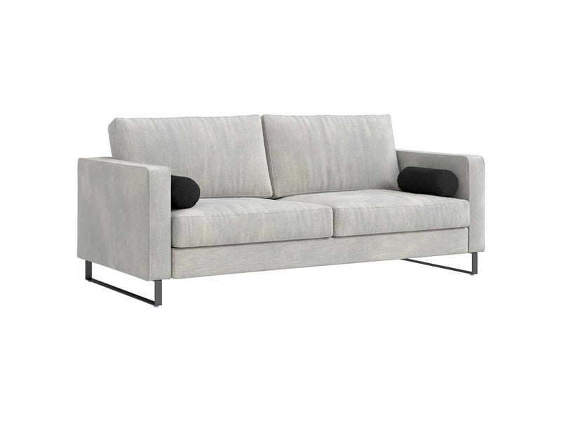  Lot de 2 coussins d'accent, coussins décoratifs, coussins lombaires tissu noir ø 15 x 40 cm cf56702  - Conforama C
