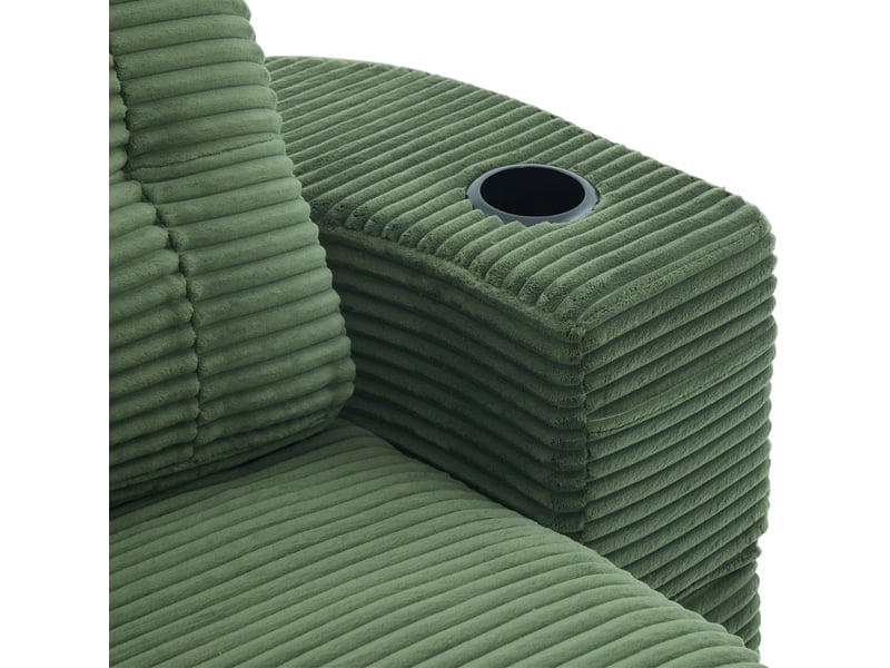 Canapé convertible 2 places avec assise profonde dossier haut et 2 porte-gobelet - Conforama A