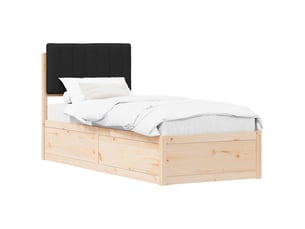 Lit simple 80x200 cm coloris noir