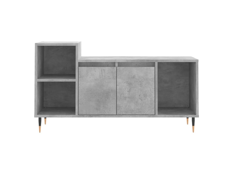  Meuble tv - banc tv - meuble de rangement gris béton 100x35x55 cm bois d'ingénierie  - Conforama E