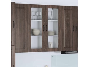Meuble mural de cuisine | armoire de cuisine chêne brun 80x31x100cm shl9632