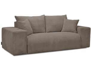 Canapé droit convertible BOBOCHIC VOLTAIRE 3 places Velours marron