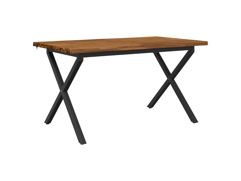 Vidaxl table à manger en bord vivant 140 x 80 x 75 cm naturel - Conforama A