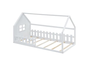 Lit cabane 90x200 cm OKWISH coloris blanc