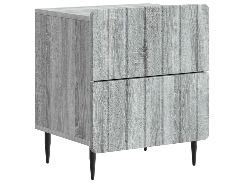  Table de chevet - cabinet de chevet - table de nuit 2 pièces sonoma gris 43 x 34,5 x 49,5 cm  - Conforama D