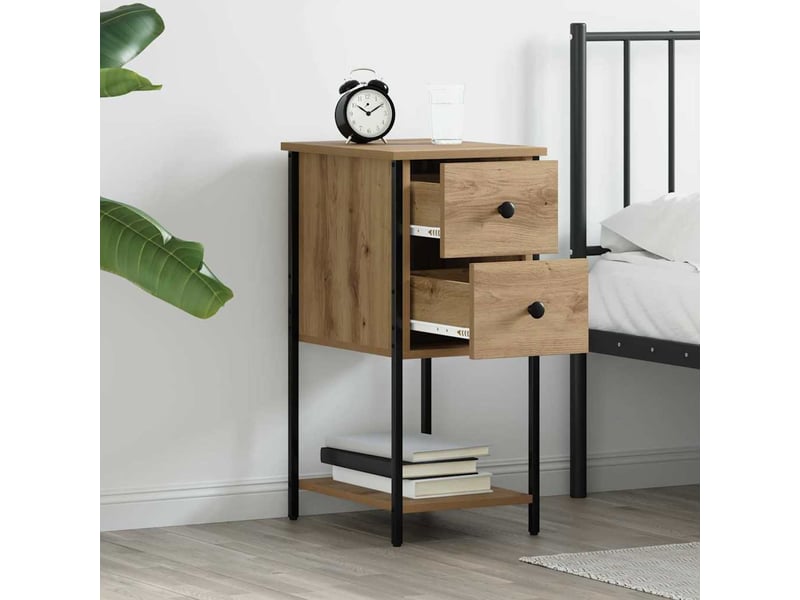  Table de chevet - cabinet de chevet - table de nuit 2 pc chêne artisanal 32 x 42 x 70 cm  - Conforama C